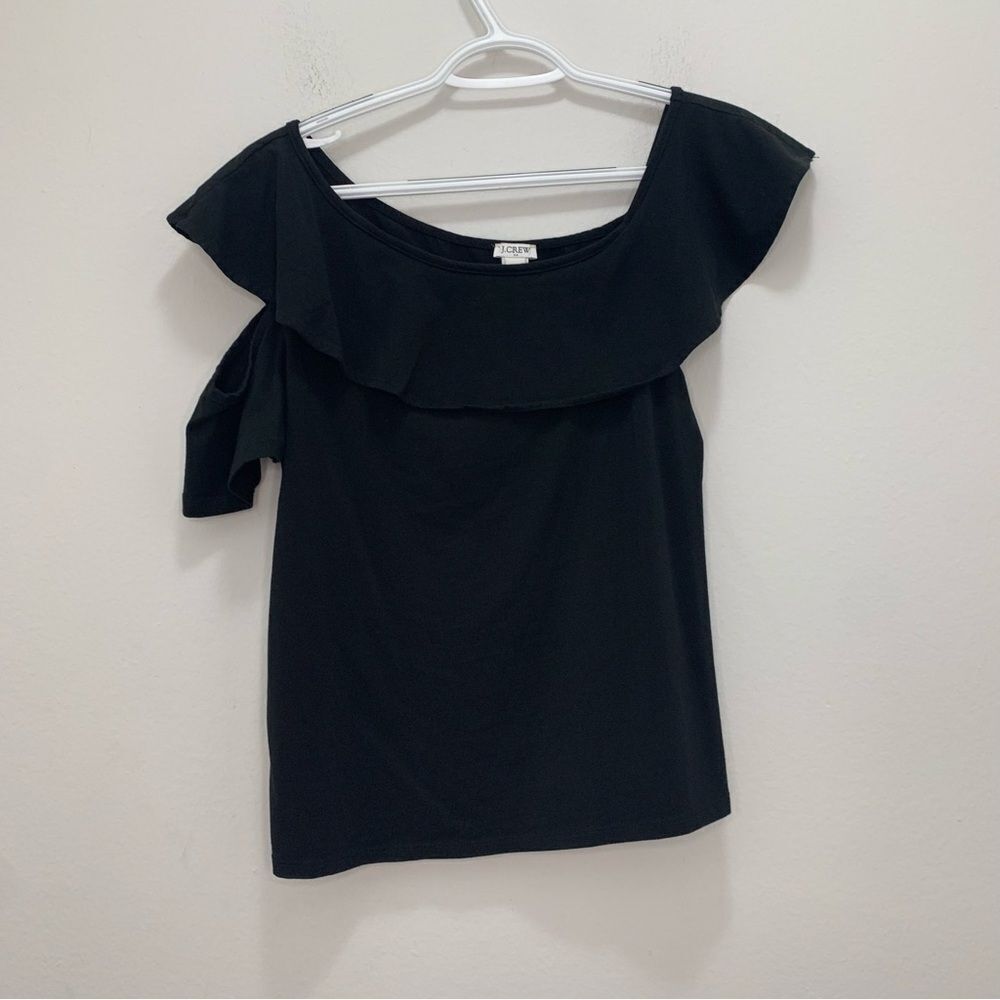 J Crew Factory Black One Sleeve Tank Top Size Small